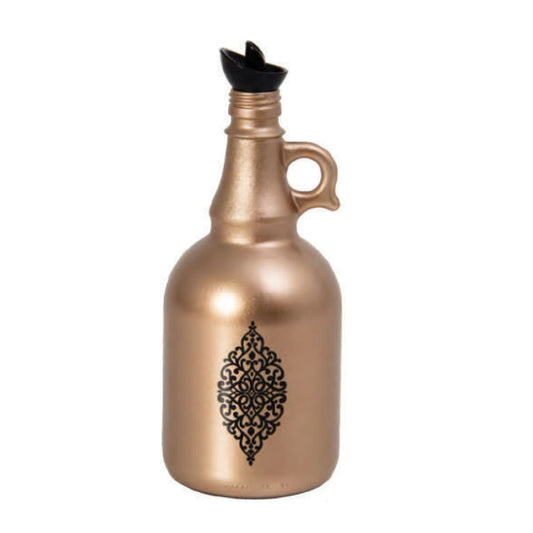 Oil/Vinegar Glass Bttl Metalic 1lt
