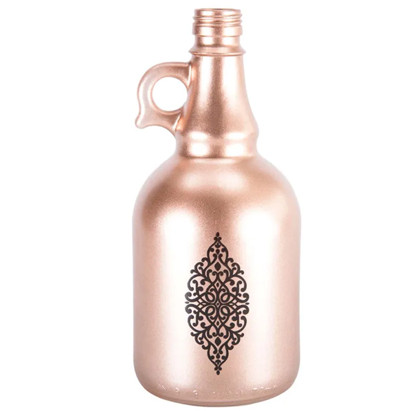 Oil/Vinegar Glass Bttl Metalic 1lt