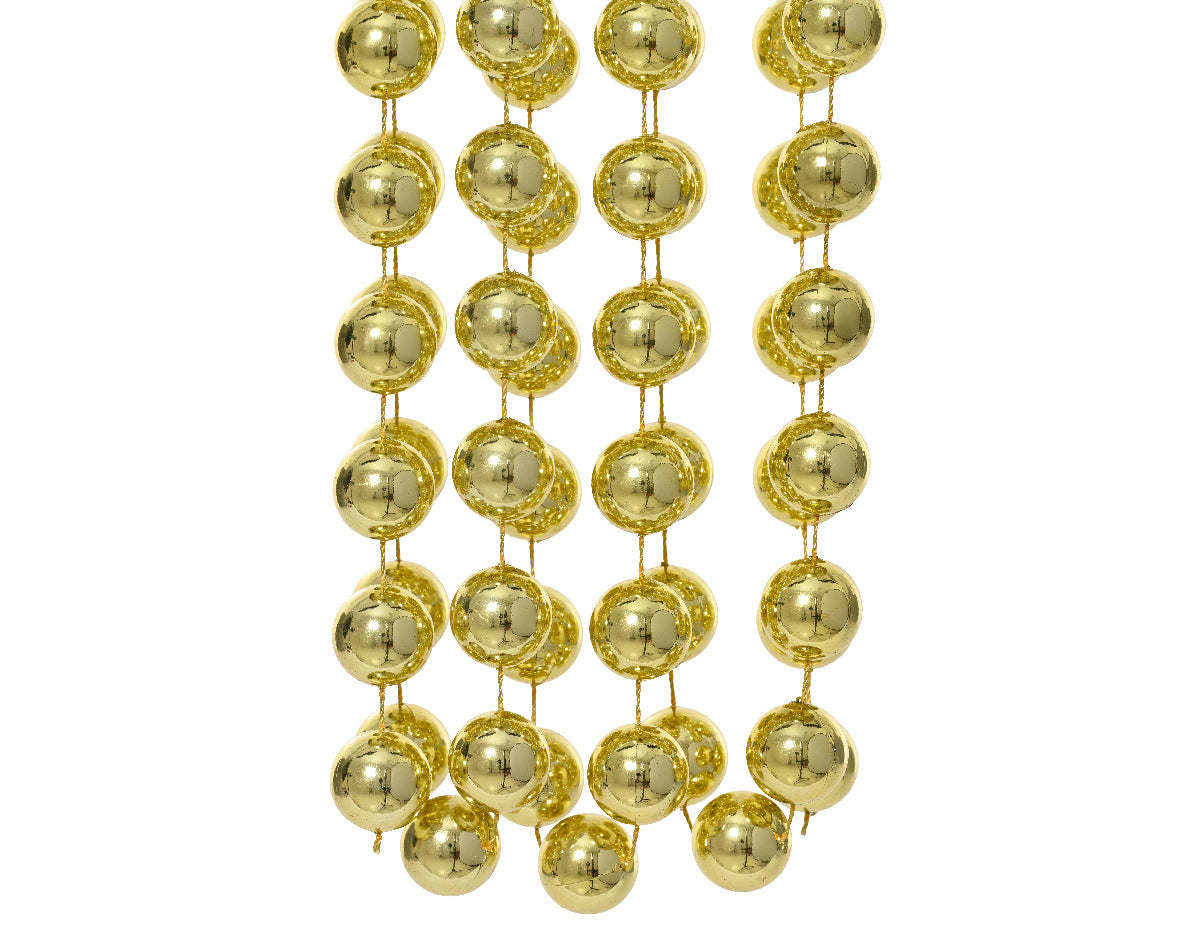 Bead Garland Plastic L/Gold 9ft