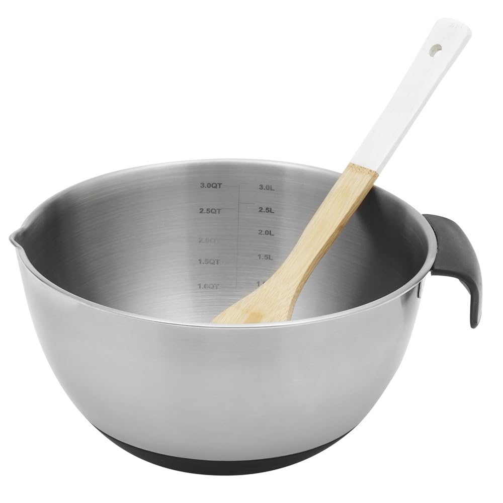 Mixing Bowl  w/ Silicone 3qt