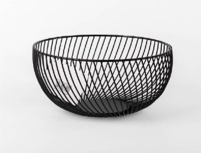Metal Fruit Basket Black