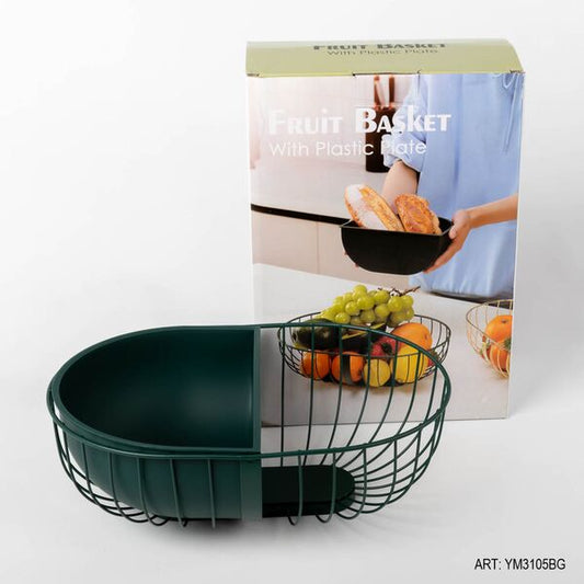 Fruit Basket w/Plastic Bowl