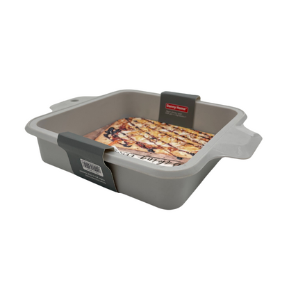 Silicone Bake Mould Sq Grey