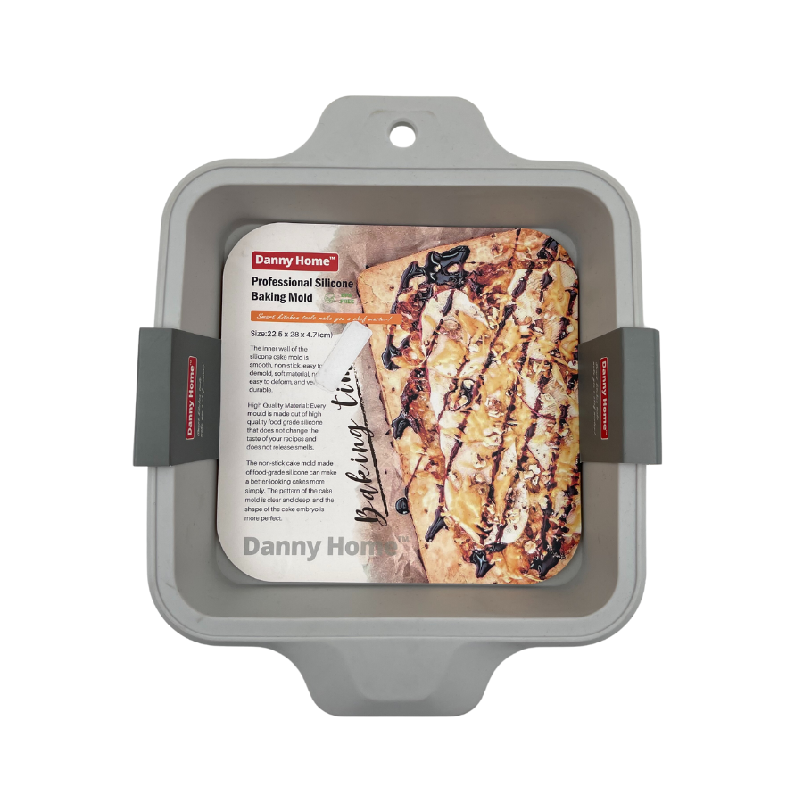 Silicone Bake Mould Sq Grey