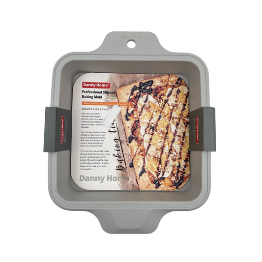 Silicone Bake Mould Sq Grey