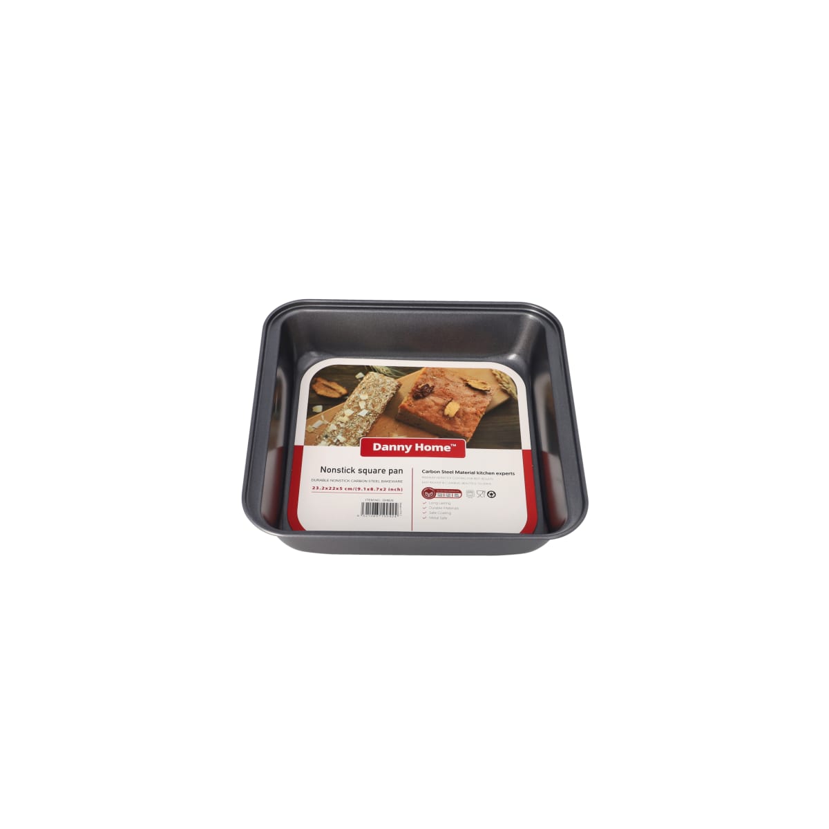 Non-Stick Square Pan 9.1x8.7 Gry