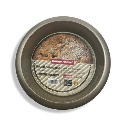 Non Stick Rnd Baking Pan 11.6in Gld