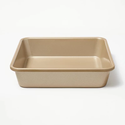 NonStick Square Bake Pan 9.6in Gld