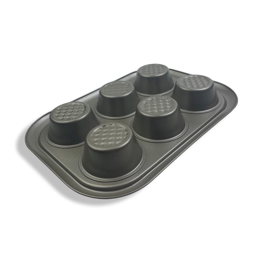 Jumbo Muffin Pan 6cup Gld