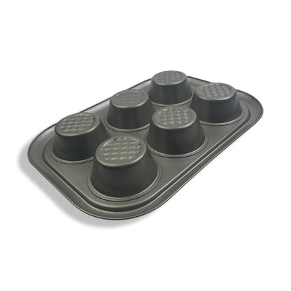 Jumbo Muffin Pan 6cup Gld