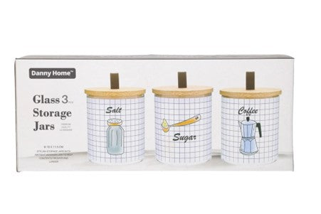DH Glass Jar Set 3pcs 750ml