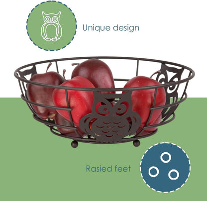 HB Bronze Fruit Bowl Owl