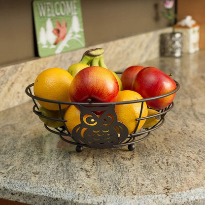 HB Bronze Fruit Bowl Owl