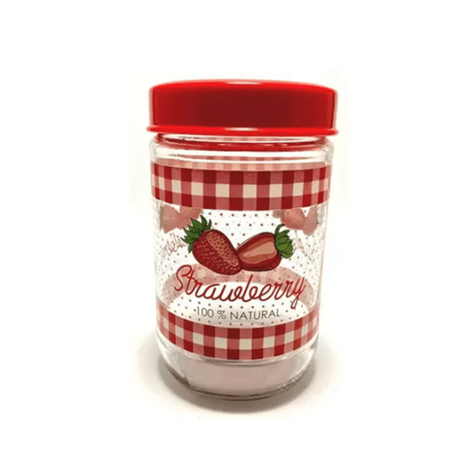 Storage Glass Jar Sberry Print 660ml