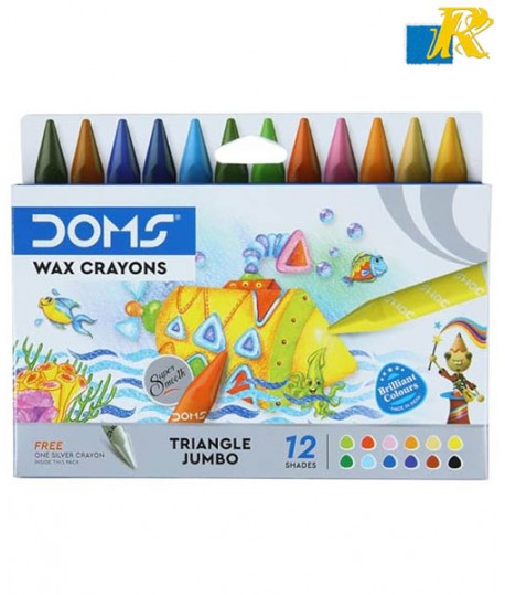 Doms Tri/Wax Crayons 12+1ct