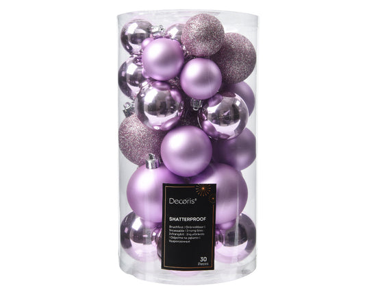 Dec Baub Shtprf Mix Lilac 30ct
