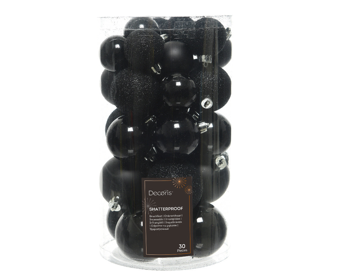 Dec Baub Shtprf Mix Blk 30ct