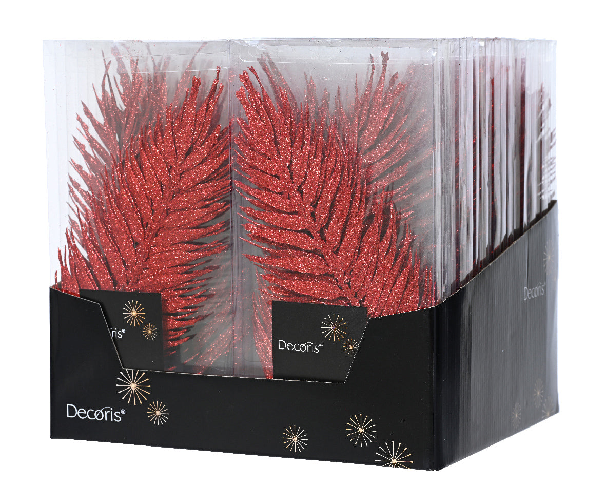 Dec Glttr Spray Xmas Red 4ct