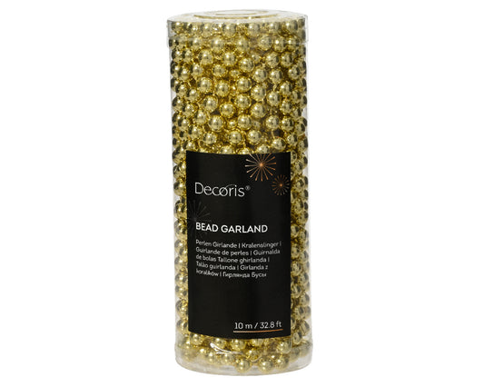 Dec Bead Garland Shiny Lt Gld