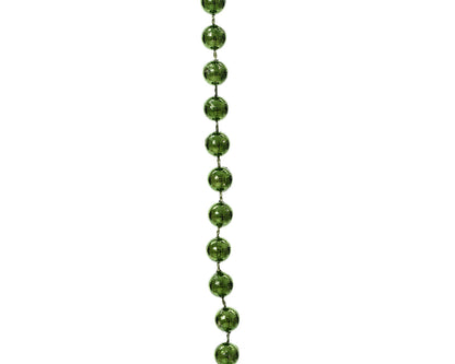 Dec Bead Garland Shiny P/Green