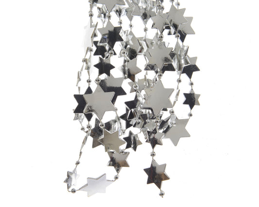 Dec Bead Grlnd Shiny  Star Slv