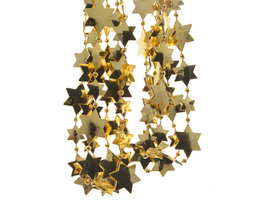 Dec Bead Grlnd Shiny  Star Gld
