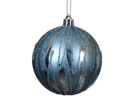 Dec Baub Shtprf Blue 8cm