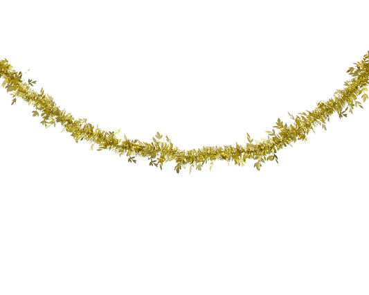 Dec Tinsel Garland Leaf L/Gold