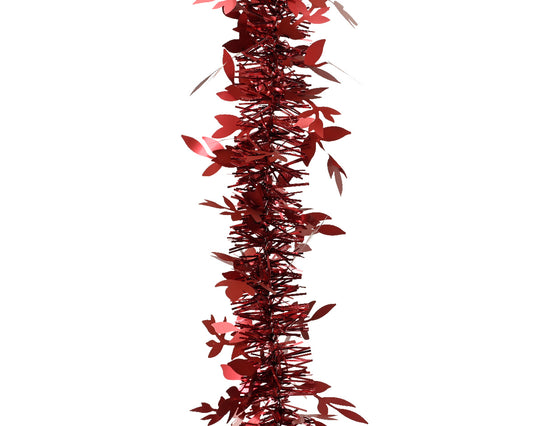 Dec Tinsel Garland Leaf Oxbld