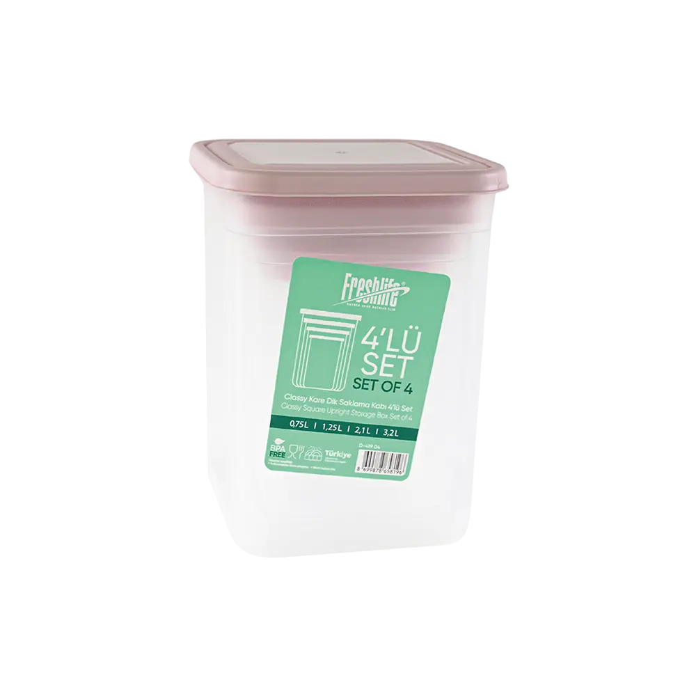 Classy Sq Stor Container St4pc