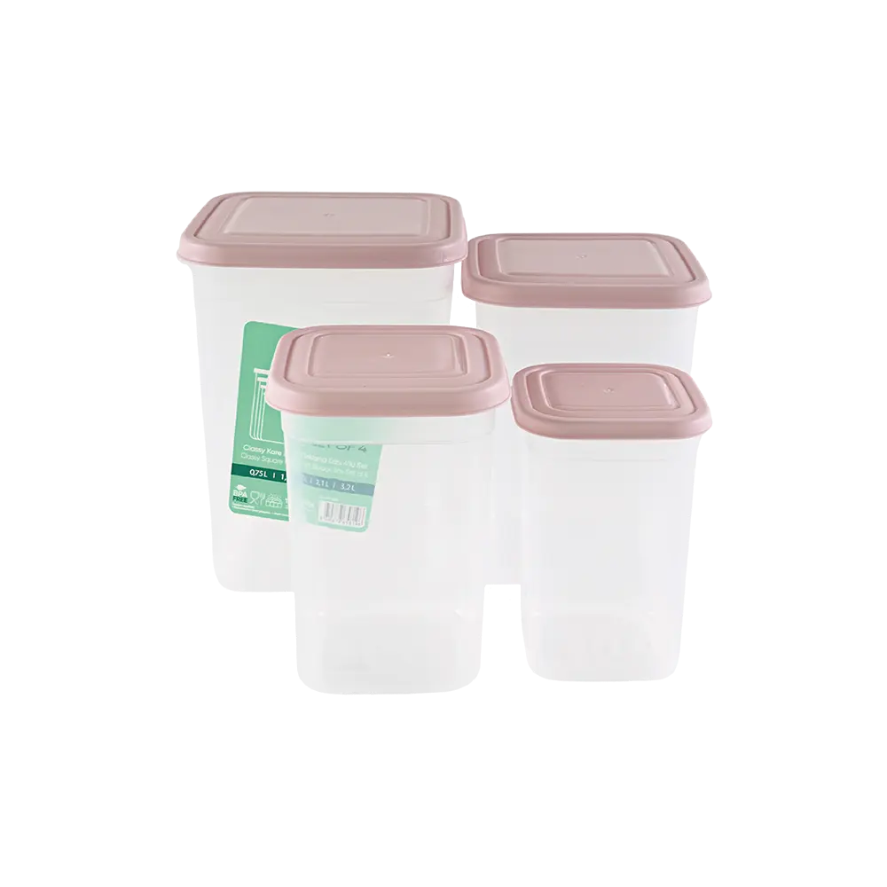 Classy Sq Stor Container St4pc