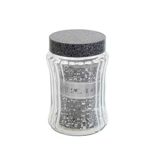 Embossed Glass Canister 1.25L