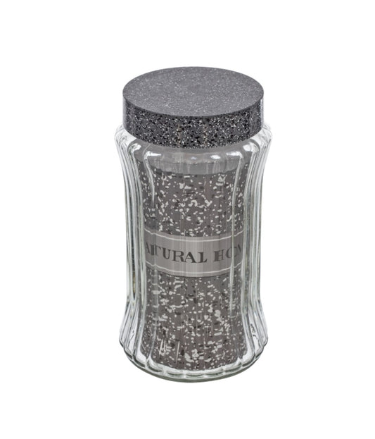 Embossed Glass Canister 1.55L