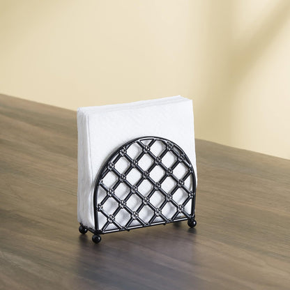 HB Lattice Napkin Holder Black