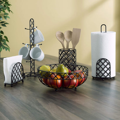 HB Lattice Napkin Holder Black