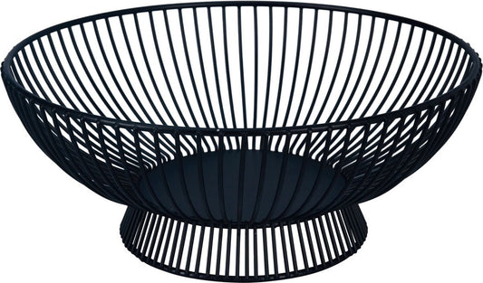 EH Fruitbowl Metal 25x10cm Blk
