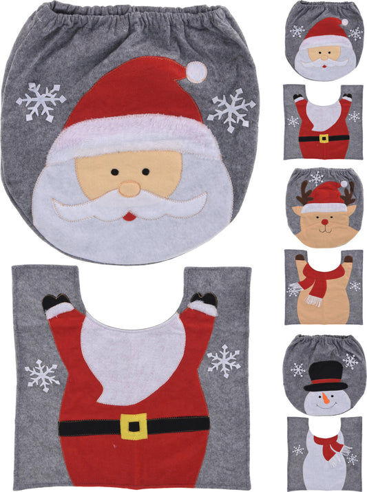 CD Xmas Toilet Cover & Mat