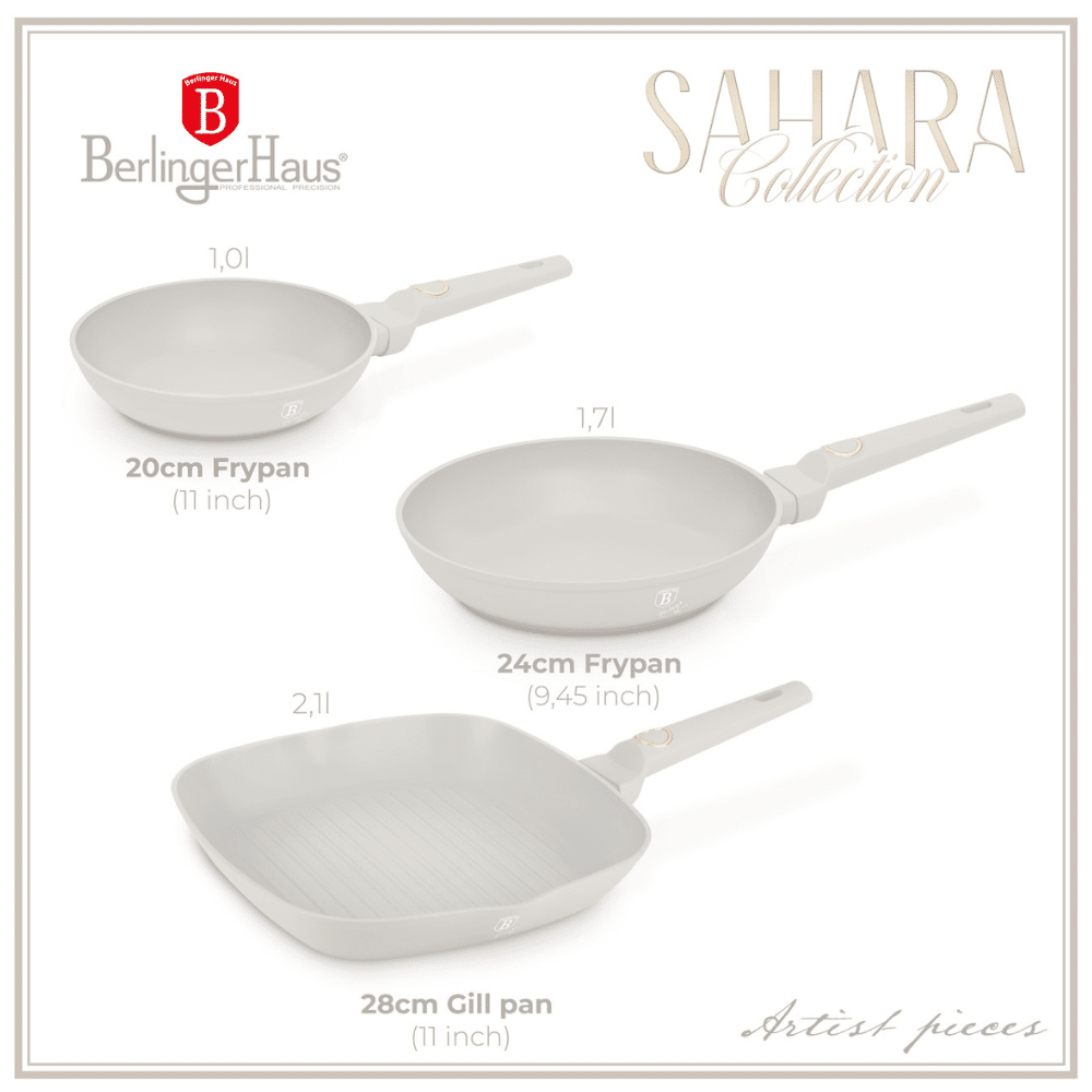 BH Saha Coll Fry Pan 3pc Set
