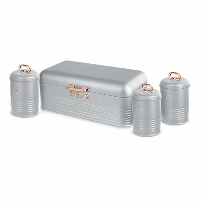 BH Bread Box Canister Set 3pc Gry