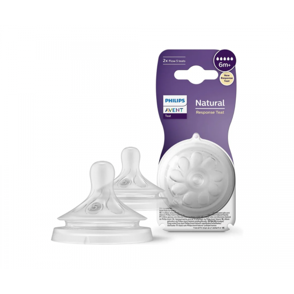 Avent Nat Response Nipples 2pk 6m+