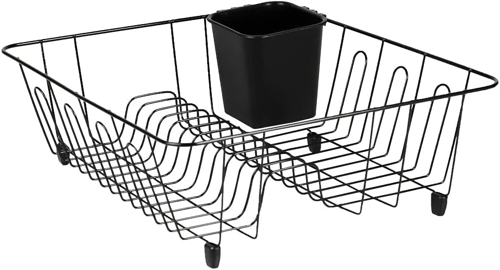 HB Wire Dish Rack w/Holder Black