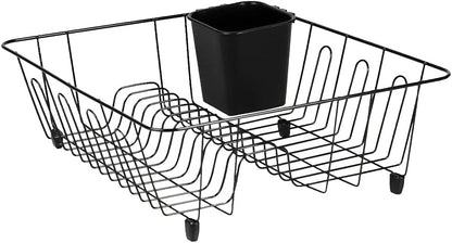 HB Wire Dish Rack w/Holder Black