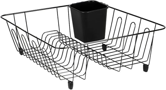HB Wire Dish Rack w/Holder Black