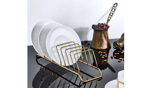 Mini Dish Rack/Drainer Gld