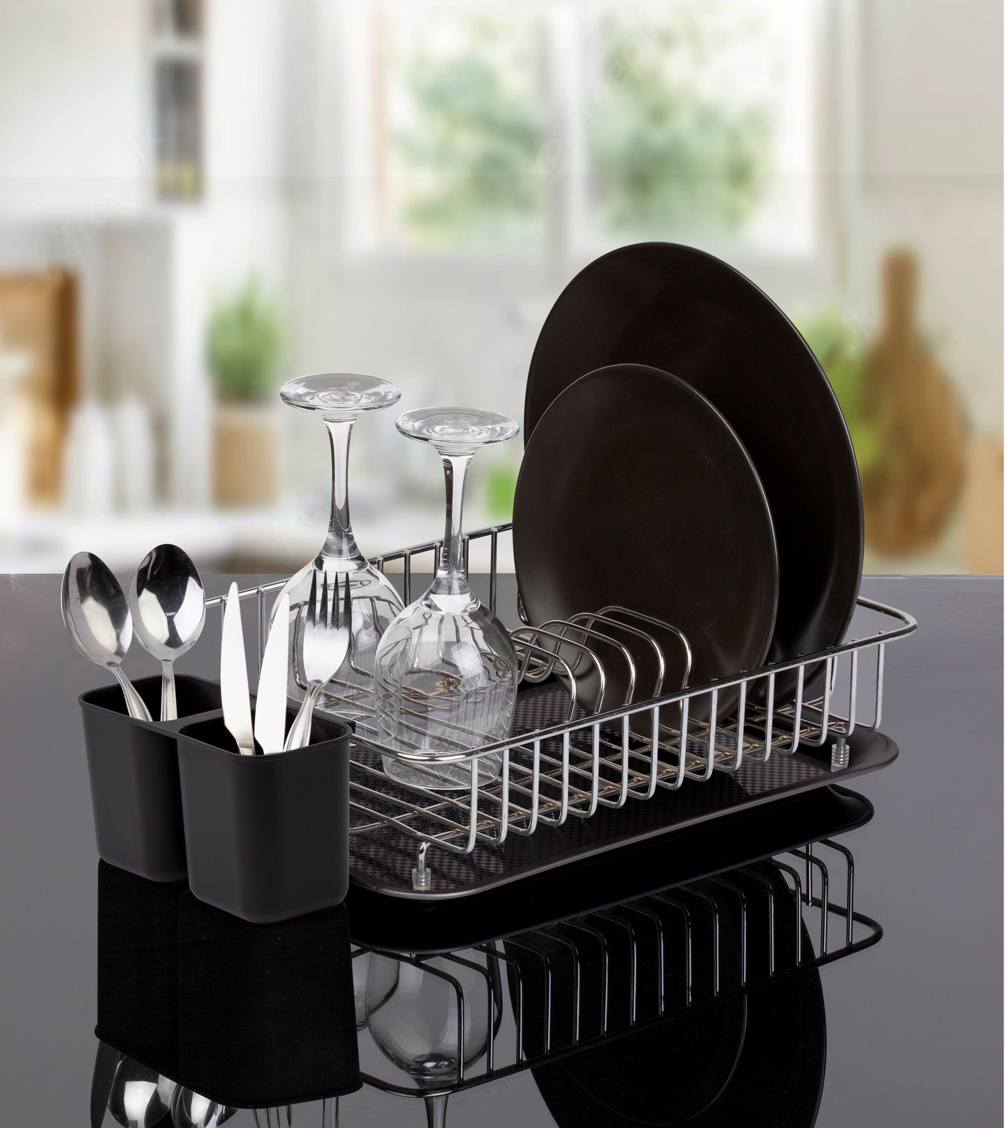 Modern Dish Rack Chrome