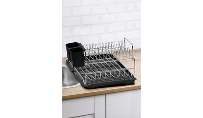 Stella 2 Tier Foldble Dish Rack Chr