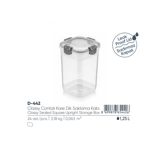 Fshlf Classy Sqr Stor Container 1.25L