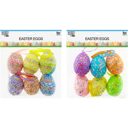 Easter Eggs Hang 6pc 5x7cm