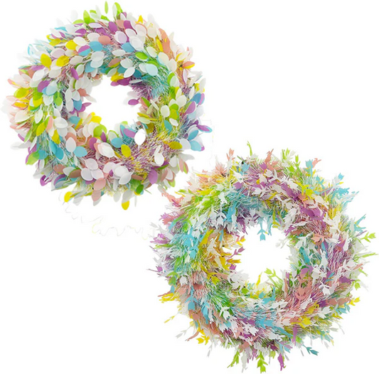 Easter Tinsel Wreath 48cm Assorted