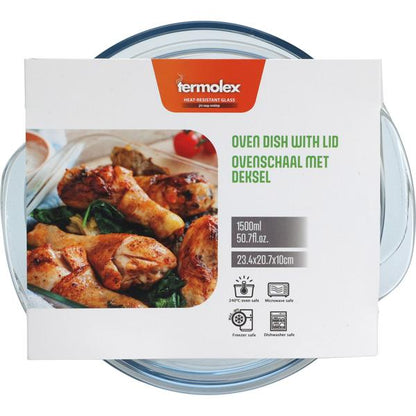 Oven Glass Dish wLid 1500ml